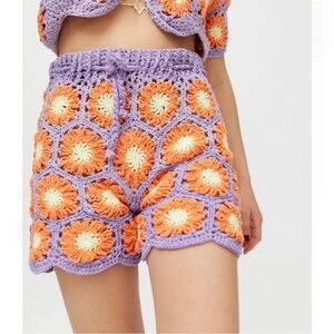 Tach Clothing hand crocheted floral Gloria shorts